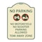 Signmission No Parking No Motorcycle No Scooter Parking Allowed Tow Away Zone Alum, 24" x 18", TG-1824-23704 A-DES-TG-1824-23704 - alternate 1